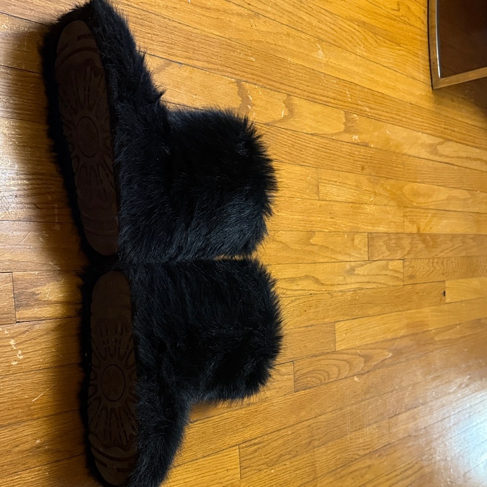 Source Unknown Black Faux Fur Winter Boots - Picture 3 of 13